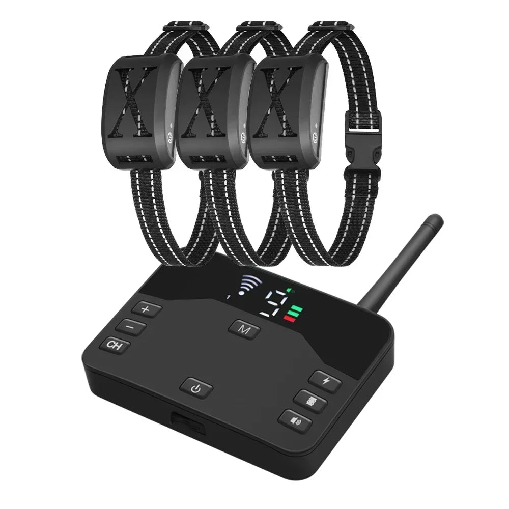 Wireless Pet Containment System & Training Collar | Adjustable Vibration & Static Shock | Safe, Rechargeable, Waterproof