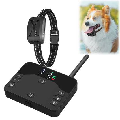 Wireless Pet Containment System & Training Collar | Adjustable Vibration & Static Shock | Safe, Rechargeable, Waterproof