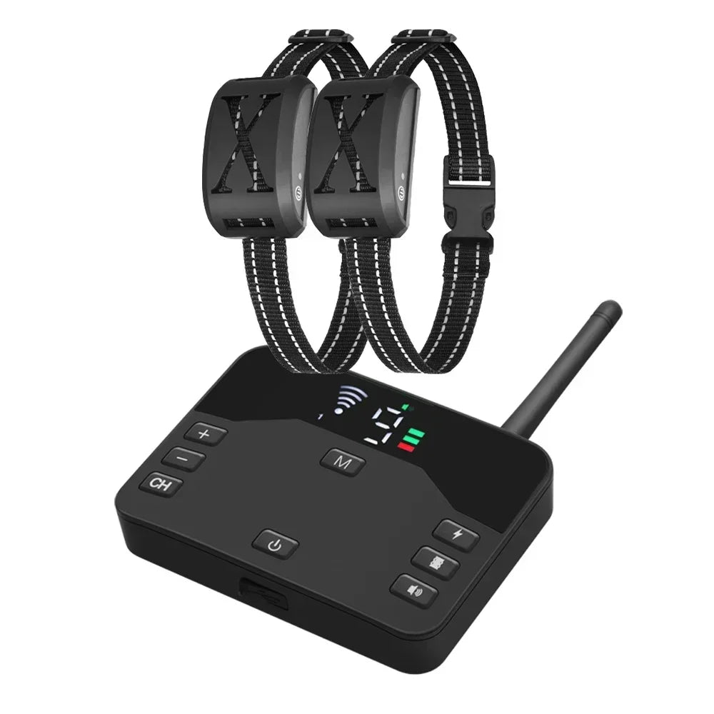 Wireless Pet Containment System & Training Collar | Adjustable Vibration & Static Shock | Safe, Rechargeable, Waterproof