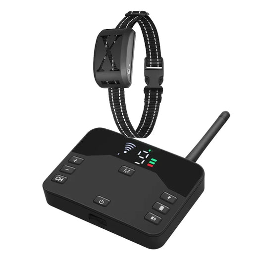 Wireless Pet Containment System & Training Collar | Adjustable Vibration & Static Shock | Safe, Rechargeable, Waterproof